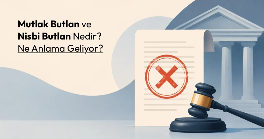 Mutlak Butlan ve Nisbi Butlan Nedir? Ne Anlama Geliyor?